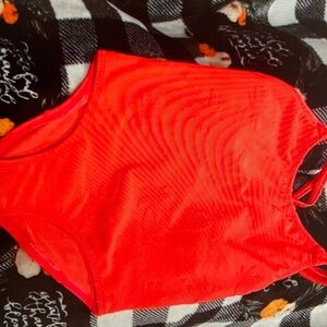 Charming coral style one piece